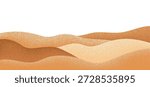 Desert Dune Sand Wave Pattern. Abstract Vector Grain Landscape Background. Noise Mountain Illustration. Stippled Desert Sand Texture. Beach Dune Wavy Gradation. Gold Hill Landscape Bg.