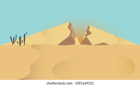 Desert dunes background