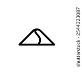 desert dunes icon vector design template