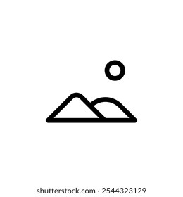 desert dunes icon vector design template