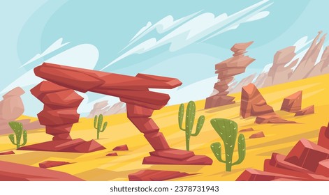 Desert Dunes Savana Africa Green canyon vector Background