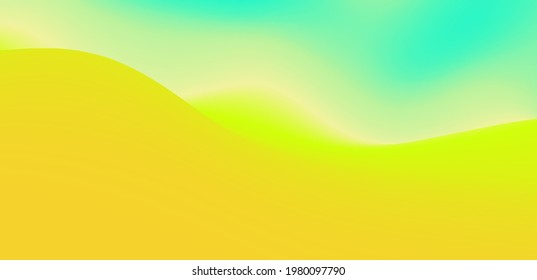 Desert dunes sunset landscape. Abstract background with dynamic effect. Creative design with vibrant gradients. 3D vector Illustration.