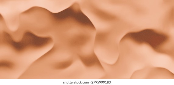 Desert dunes top view with sand soft wavy texture. Golden beach aerial landscape with wave in warm gold beige tones. Desert sand dune top view background. Summer travel poster. 3D realistic vector bg
