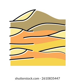 desert egypt color icon vector. desert egypt sign. isolated symbol illustration