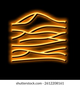 desert egypt neon light sign vector. desert egypt illustration