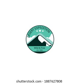 Desert Expedition logo design in the circle for brand 