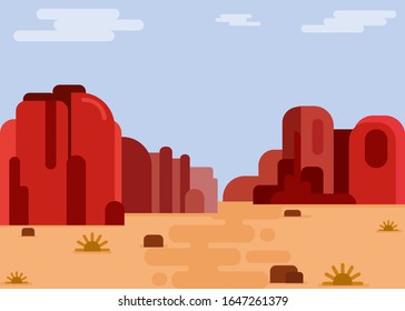 Desert flat art  design Background