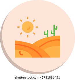Desert Flat Circle Style Icon