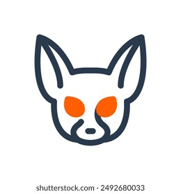 Desert Fox on Desert Vector Icon