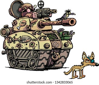 Desert fox and a tank