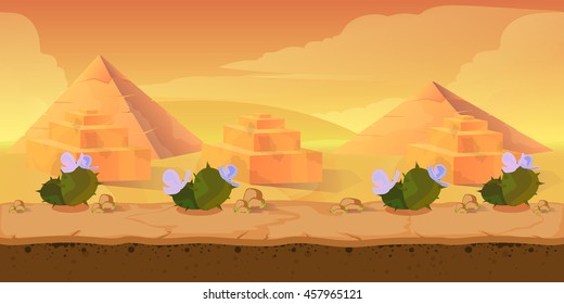 Desert Game Background 
Game Background for your application , project. The Game background is made in vector. Size 1024x512