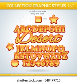 Desert Graphic Style for Design. Graphic styles can be use for decor, text, title, cards, events, posters, icons, logo and other.