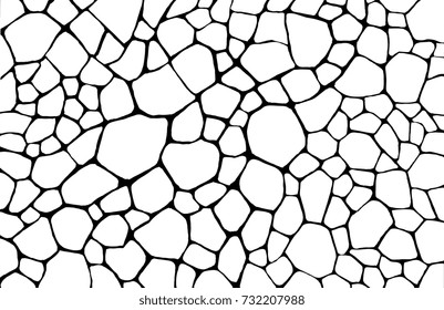 Desert ground. Abstract background. Vector artwork. Black and white, monochrome