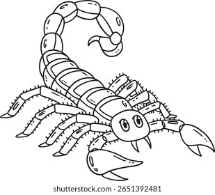 Desert Hairy Scorpion Isolated Coloring Page 