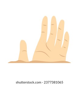 desert hand sculpture vector isolated