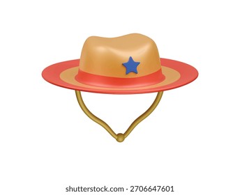  Icono de sombrero del desierto Ilustración 3D Render