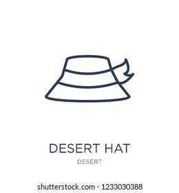 desert Hat icon. Trendy flat vector desert Hat icon on white background from Desert collection, vector illustration can be use for web and mobile, eps10