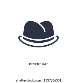 desert hat isolated icon. Simple element illustration from desert concept. desert hat editable logo symbol design on white background. Can be use for web and mobile.