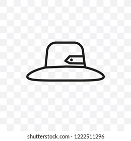 desert Hat vector linear icon isolated on transparent background, desert Hat transparency concept can be used for web and mobile