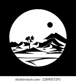 Desert - High Quality Vector Logo - Vector illustration ideal for T-shirt graphic