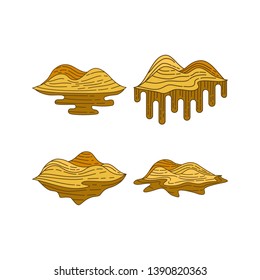 Desert Hill Design Graphic Template Vector