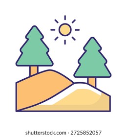 Icono de Vector de Desert Hill que puede modificarse o editarse fácilmente

