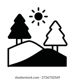 Icono de Vector de Desert Hill que puede modificarse o editarse fácilmente

