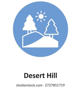 Icono de Vector de Desert Hill que puede modificarse o editarse fácilmente

