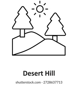 Icono de Vector de Desert Hill que puede modificarse o editarse fácilmente

