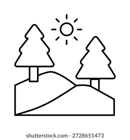 Icono de Vector de Desert Hill que puede modificarse o editarse fácilmente

