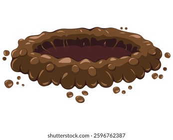 Desert hole icon isolated vector illustration on white background