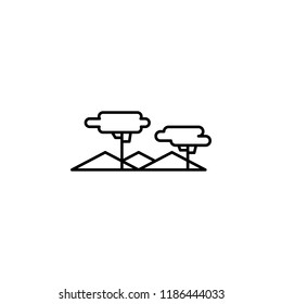 desert icon. Element of landscape icon for mobile concept and web apps. Thin line desert icon can be used for web and mobile