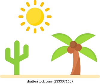 Desert Icon image. Suitable for mobile application.