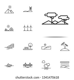 desert icon. Landspace icons universal set for web and mobile