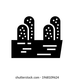 icono de desierto o logotipo símbolo de signo aislado ilustración vectorial de alta calidad estilo negro iconos vectoriales
