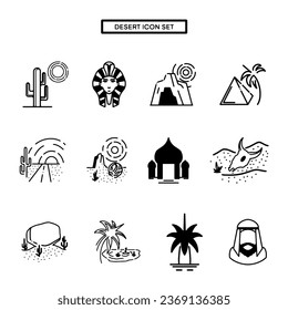 Desert Icon Set, True Black Icon