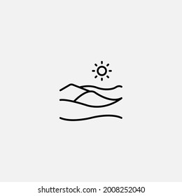 Desert icon sign vector,Symbol, logo illustration for web and mobile