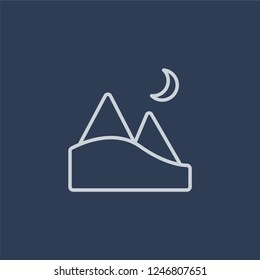 Desert icon. Trendy flat vector Desert icon on dark blue background from Desert  collection