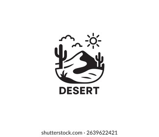 Desert icon vector design art illustration