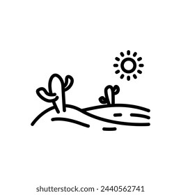 desert icon vector in line style