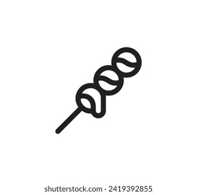 Desert icon vector. Linear style sign for mobile concept and web design. Desert symbol illustration. Pixel vector graphics - Vector.