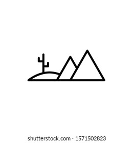 desert icon vector outline style design