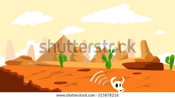 砂漠のイラスト のベクター画像素材 ロイヤリティフリー 315878216