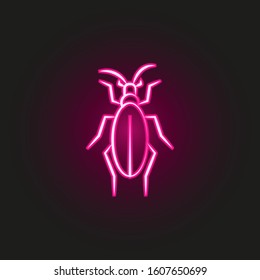desert insect, beetle neon style icon. Simple thin line, outline vector of desert icons for ui and ux, website or mobile application