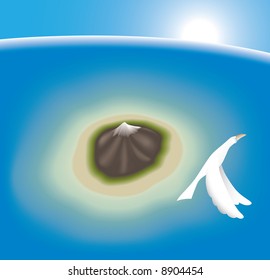 Desert Island bird's eye