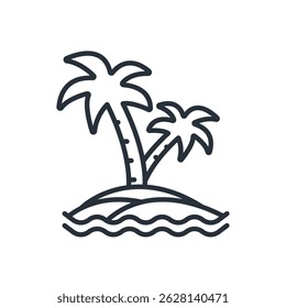 desert island icons isolated on White Background. Flat style design