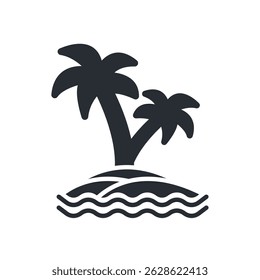 desert island icons isolated on White Background. Flat style design