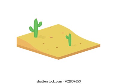 Desert in isometric view