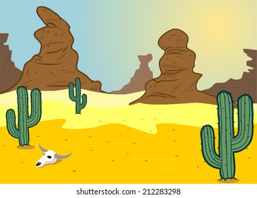 A desert landscape