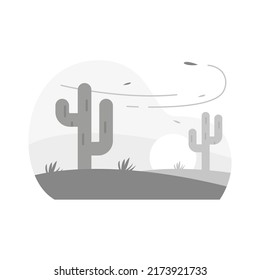 desert landscape, 404 error page concept illustration flat design vector eps10. modern graphic element for landing page, empty state ui, infographic, icon - Shutterstock ID 2173921733